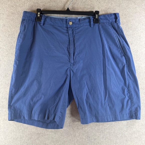 Peter Millar Other - Peter Millar Shorts‎ 36 Blue Cotton Blend Flat Front MS20B01 20709